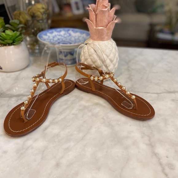 🤎TORY BURCH EMMY TAN LEATHER SANDALS! - Picture 3 of 7